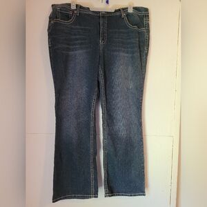 Faded Glory Women's Mid Rise Slim Boot Cut Jeans Plus Size 26w